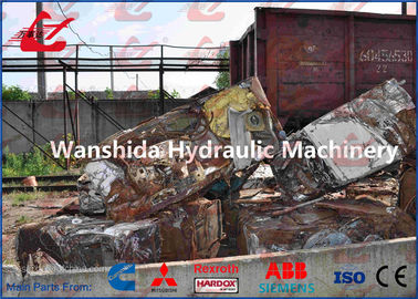 Macchina d'imballaggio del residuo di metallo della carrozzeria del residuo, macchine d'acciaio della pressa per balle del motore 74kW