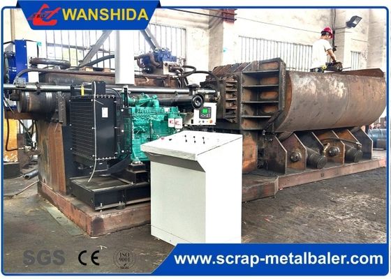 Scrap metal baling press machine with feeding grab for waste aluminum profile light scrap metal